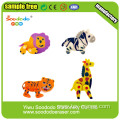 Promotion Shape Assemable Animal Extruded Eraser with Moveable leg